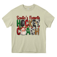 Mossy Santa's Favorite Hockey Coach For Christmas Heavy Core Tee - FaDigitalArtStudio