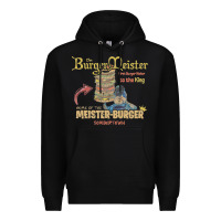 Black the burgermeister home of the meister burger Premium Hoodie - linhVisuals