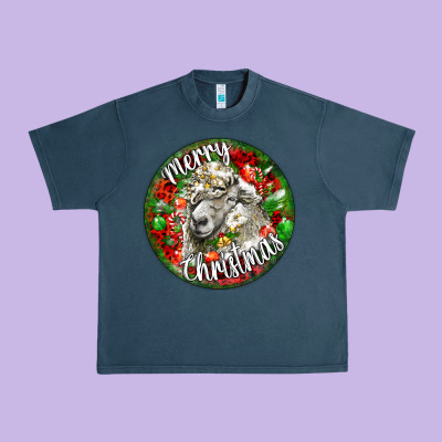 Christmas Lincoln Sheep Urban Heavy Tee Designed By Lillyallendesigns