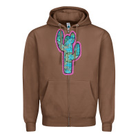 Chestnut Western Turquoise Cactus Zipper Hoodie - RanaPortraitStore