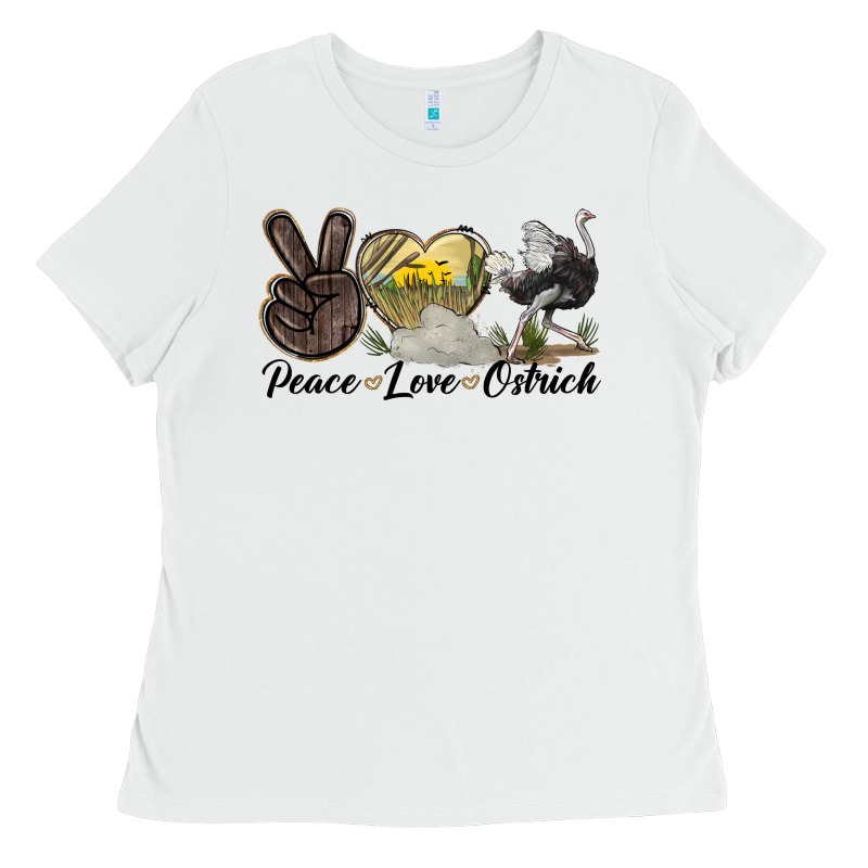 Peace Love Ostrich Ladies Tee by LillyAllenDesigns | Teevron