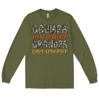 Army Green grumpa like a regular grandpa only grumpier Long Sleeve Tee - Artiststas