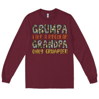 Burgundy grumpa like a regular grandpa only grumpier Long Sleeve Tee - Artiststas