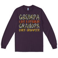 Plum grumpa like a regular grandpa only grumpier Long Sleeve Tee - Artiststas