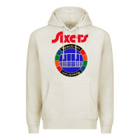 Oatmeal Heather sixers spectrum Premium Hoodie - linhVisuals