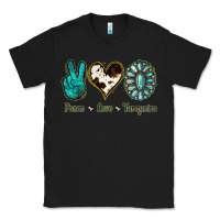 Black Peace Love Turquoise Classic Tee - Jasminsmagicworld