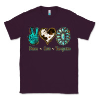Plum Peace Love Turquoise Classic Tee - Jasminsmagicworld