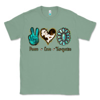 Sage Peace Love Turquoise Classic Tee - Jasminsmagicworld