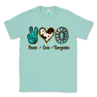 Seafoam Peace Love Turquoise Classic Tee - Jasminsmagicworld