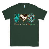 Sports Green Peace Love Turquoise Classic Tee - Jasminsmagicworld