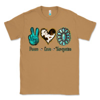 Toasted Coconut Peace Love Turquoise Classic Tee - Jasminsmagicworld