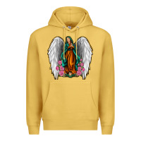 Antique Gold Angel Wing Lady of Guadalupe Premium Hoodie - Jasminsmagicworld