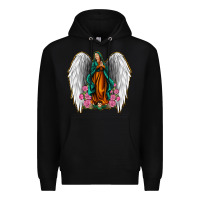 Black Angel Wing Lady of Guadalupe Premium Hoodie - Jasminsmagicworld