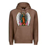 Chestnut Angel Wing Lady of Guadalupe Premium Hoodie - Jasminsmagicworld