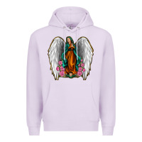 Lilac Angel Wing Lady of Guadalupe Premium Hoodie - Jasminsmagicworld