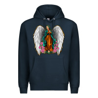 Navy Angel Wing Lady of Guadalupe Premium Hoodie - Jasminsmagicworld