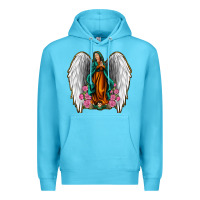 Ocean Blue Angel Wing Lady of Guadalupe Premium Hoodie - Jasminsmagicworld