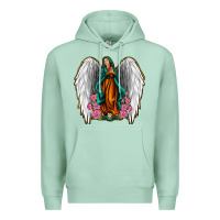 Seafoam Angel Wing Lady of Guadalupe Premium Hoodie - Jasminsmagicworld