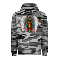 Slate Camo Angel Wing Lady of Guadalupe Premium Hoodie - Jasminsmagicworld
