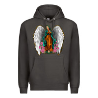 Smoke Angel Wing Lady of Guadalupe Premium Hoodie - Jasminsmagicworld