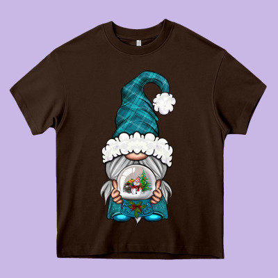 Winter Gnome With Snow Globe Heavy Core Tee Designed By Bundleandbundleshop