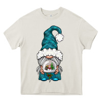 Cream winter gnome with snow globe Heavy Core Tee - BundleAndBundleShop