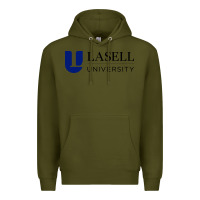 Army Green lasell university vectorized Premium Hoodie - linhVisuals