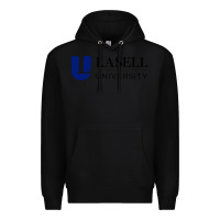 Black lasell university vectorized Premium Hoodie - linhVisuals