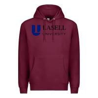 Burgundy lasell university vectorized Premium Hoodie - linhVisuals