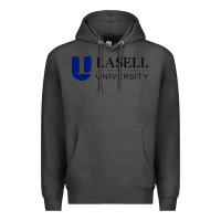 Charcoal Heather lasell university vectorized Premium Hoodie - linhVisuals