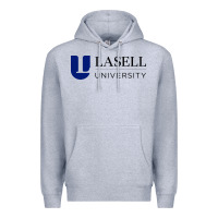 Heather Grey lasell university vectorized Premium Hoodie - linhVisuals
