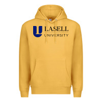 Mustard lasell university vectorized Premium Hoodie - linhVisuals