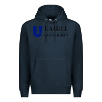 Navy lasell university vectorized Premium Hoodie - linhVisuals