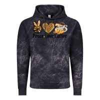Cloud Black peace love coffee Vintage Hoodie - BarkalooDesign