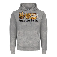 Cloud Rock peace love coffee Vintage Hoodie - BarkalooDesign