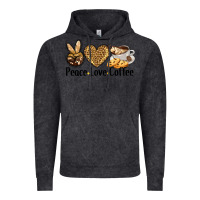Vintage Black peace love coffee Vintage Hoodie - BarkalooDesign