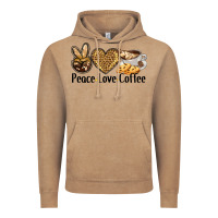 Vintage Coffee peace love coffee Vintage Hoodie - BarkalooDesign