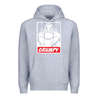 Heather Grey grumpy funny Premium Hoodie - linhVisuals
