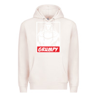 Pale Pink grumpy funny Premium Hoodie - linhVisuals