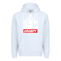 White grumpy funny Premium Hoodie - linhVisuals