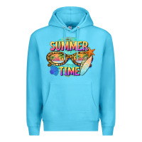 Ocean Blue summer time sunset glasses Premium Hoodie - BarkalooDesign