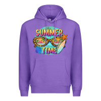 Purple summer time sunset glasses Premium Hoodie - BarkalooDesign
