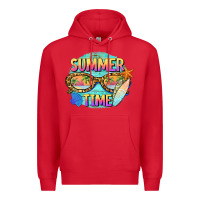Red summer time sunset glasses Premium Hoodie - BarkalooDesign
