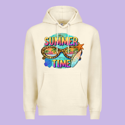 Summer Time Sunset Glasses Premium Hoodie Designed By Barkaloodesign