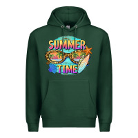 Sports Green summer time sunset glasses Premium Hoodie - BarkalooDesign