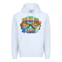 White summer time sunset glasses Premium Hoodie - BarkalooDesign