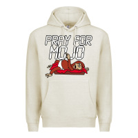 Oatmeal Heather pray for mojo Premium Hoodie - linhVisuals