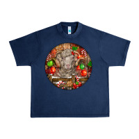 Navy Christmas Merino Wool Sheep Urban Heavy Tee - LillyAllenDesigns