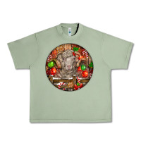 Oil Green Christmas Merino Wool Sheep Urban Heavy Tee - LillyAllenDesigns