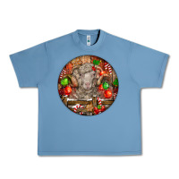 Pebble Blue Christmas Merino Wool Sheep Urban Heavy Tee - LillyAllenDesigns